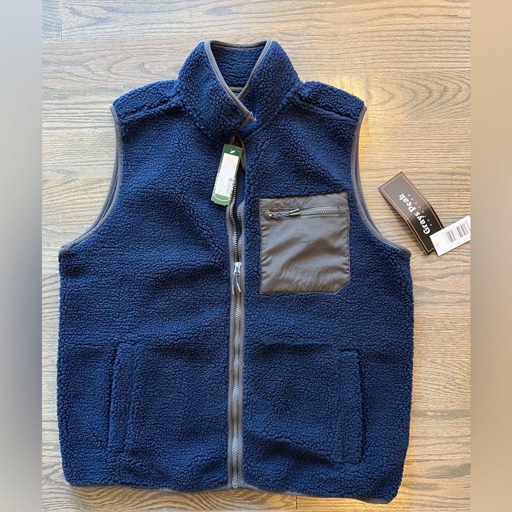 NWT Grays Peak Blue Fleece Vest sz M